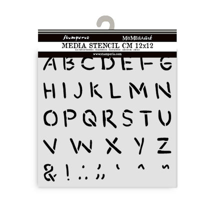 Dicke Schablone cm 12x12 - Baby Alphabet