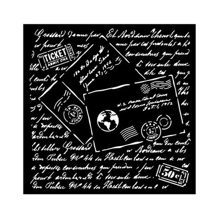 Dicke Schablone 18x18 cm - Around the world Buchstaben