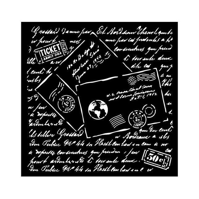 Dicke Schablone 18x18 cm - Around the world Buchstaben