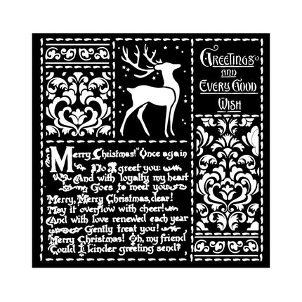 Dicke Schablone cm 18X18 - Weihnachtsbuchstaben