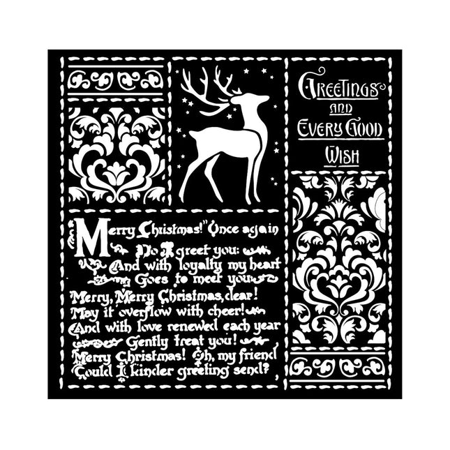 Dicke Schablone cm 18X18 - Weihnachtsbuchstaben