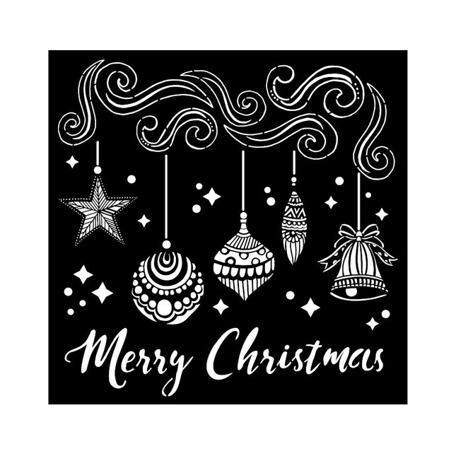 Dicke Schablone cm 18X18 - Frohe Weihnachten Glocken
