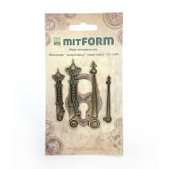 Mitform Uhr 2 Metallverzierungen