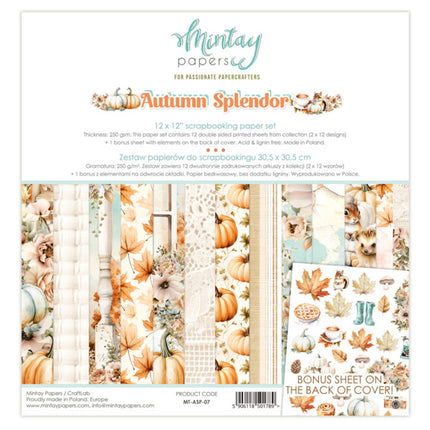 12 X 12 PAPIERSET - HERBSTPRACHT