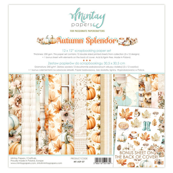 12 X 12 PAPIERSET - HERBSTPRACHT
