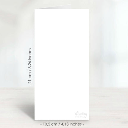 Mintay Papiere - Grußkartenbasis, 10,5x21 cm - Weiß, 10 Stück