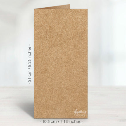 Mintay Papiere - Grußkartenbasis, 10,5x21 cm - Kraft, 10 Stück