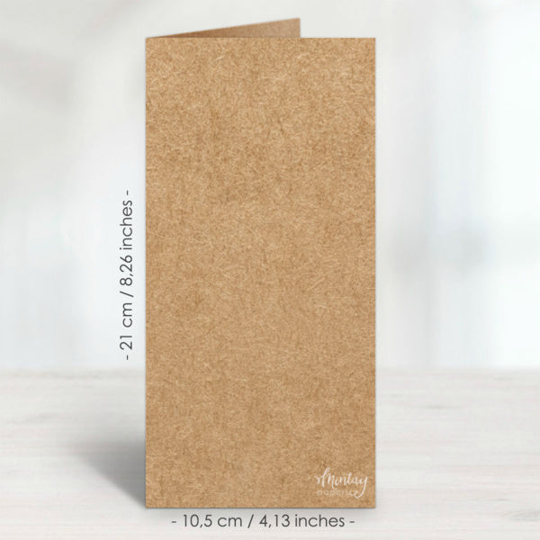 Mintay Papiere - Grußkartenbasis, 10,5x21 cm - Kraft, 10 Stück