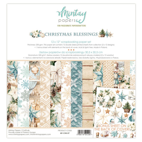12 X 12 PAPIERSET - WEIHNACHTSSEGEN