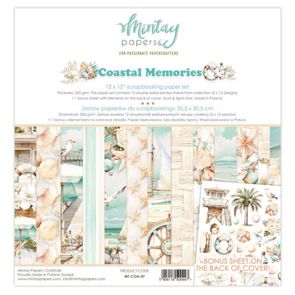 Mintay papers - Coastal Memories - Paper pad (12"x12")