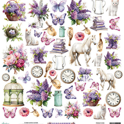 Mintay Papiere - Lilac Garden - Elemente Papier (12"x12")