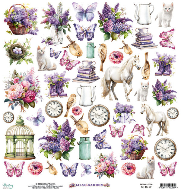 Mintay papers - Lilac Garden - Elementpapier (12'x12")