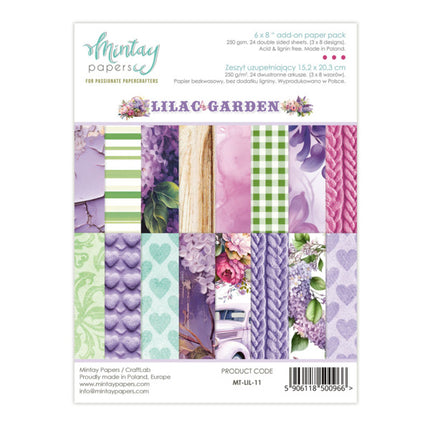 Mintay Papiere - Lilac Garden - Zusatz-Papierblock (6"x8")