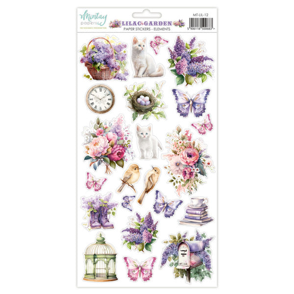 Mintay Papiere - Lilac Garden - Papieraufkleber - Elemente (6"x12")