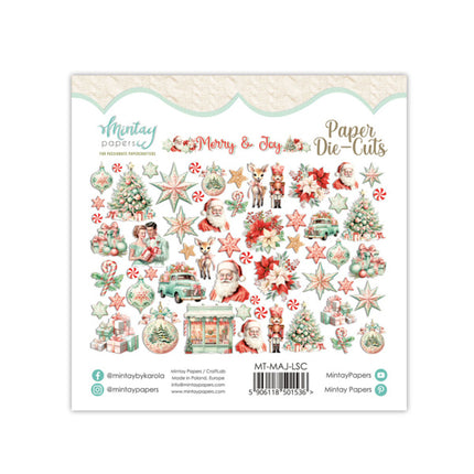 PAPIER-STANZTEILE - MERRY & JOY, 60 STK.