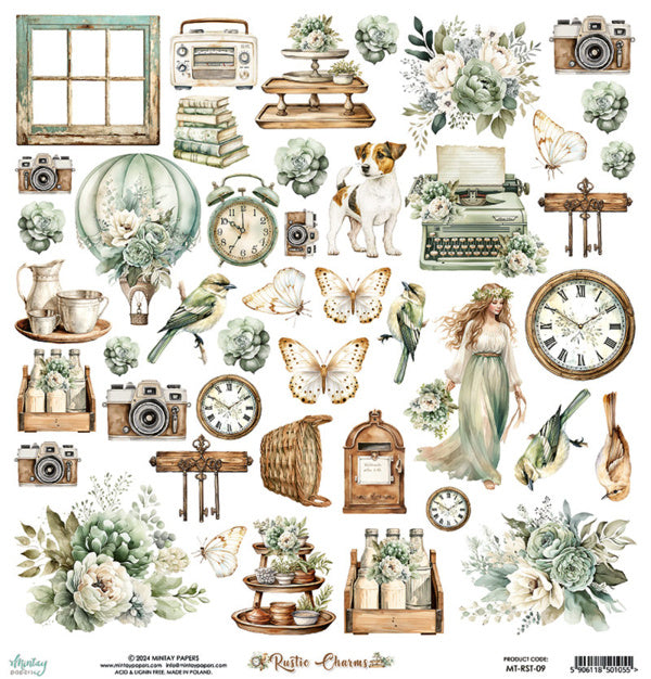 Mintay papers - Rustic Charms - Elementpapier (12'x12")