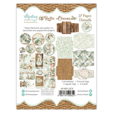 Mintay Papiere - Rustic Charms - Papierelemente (27 Stück)