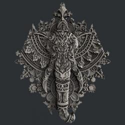 Zuri Form - Verzierter Elefant