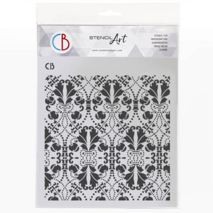 TEXTUR SCHABLONE 8"X8" ELEGANTE FADENARBEITEN
