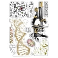 Klarsicht-Stempelset 15,2 x 20,3 cm Wissenschaft