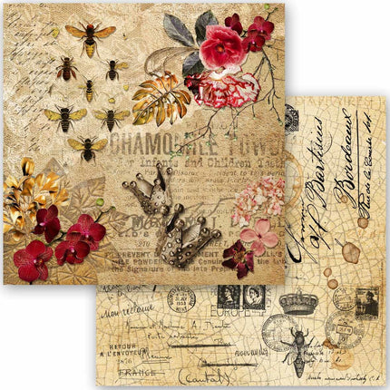 Queen Bee, Decoupage Queen Scrapbook-Sets mit 24 Designs,