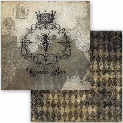 Queen Bee, Decoupage Queen Scrapbook-Sets mit 24 Designs,