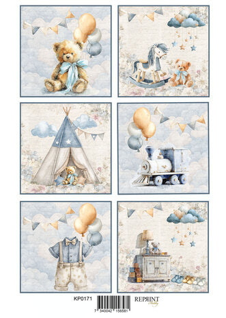 Happiness Baby Boy A4 Ausschneidebogen (KPA4115)