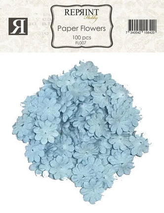 Papierblumen Blau (100 Stück) (FL007)