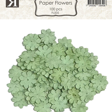Papierblumen Grün (100 Stück) (FL005)