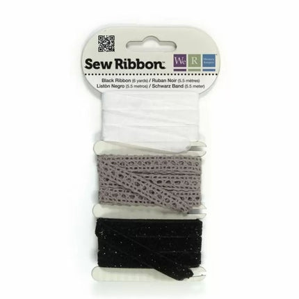 We R Memory Keepers • Sew Ribbon Bandset 5,5m Schwarz