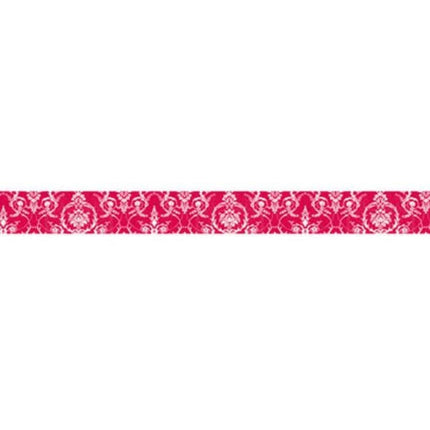 Dekoband cm. 2x10m - Weiße Spitze auf Rot