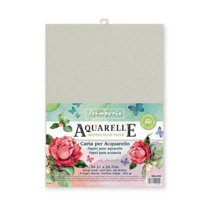 Packung mit 5 Blättern Aquarellpapier A4 Format