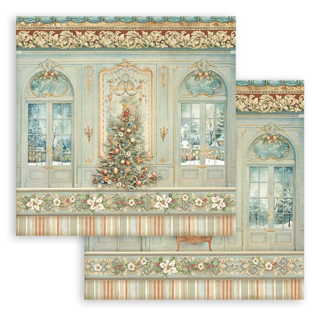 Beidseitig bedrucktes Scrapbook-Papier - Der Nussknacker Weihnachtsbaum