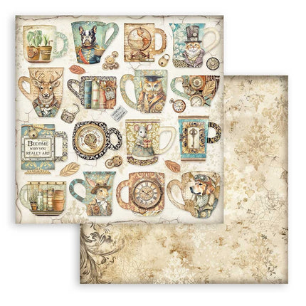 Doppelseitiges Scrapbook-Papier - Alterego Tassen