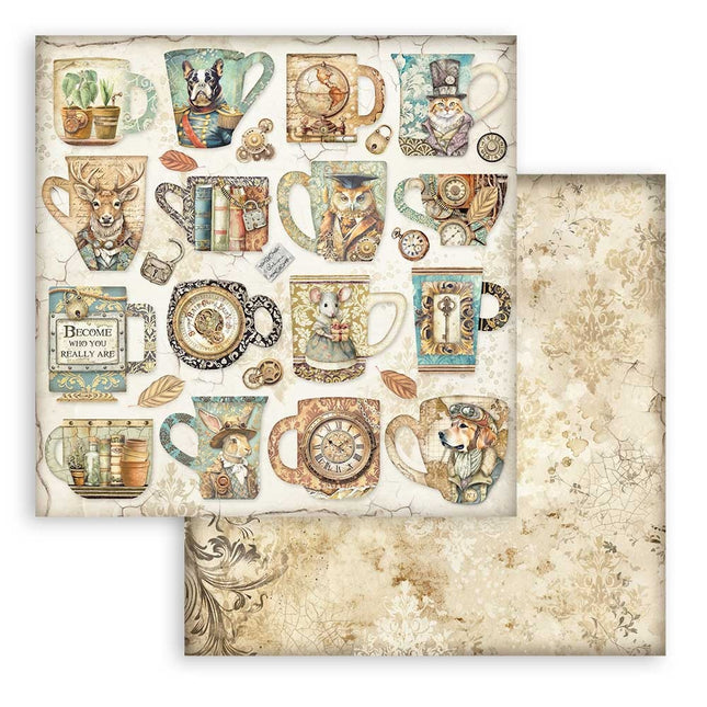 Doppelseitiges Scrapbook-Papier - Alterego Tassen
