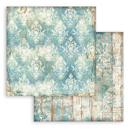 Beidseitiges Scrapbook-Papier - Alterego türkis Tapete