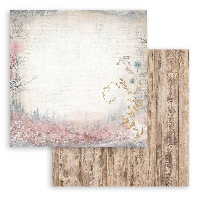 Beidseitig bedrucktes Scrapbook-Papier - Create Happiness Dewdrops Holz