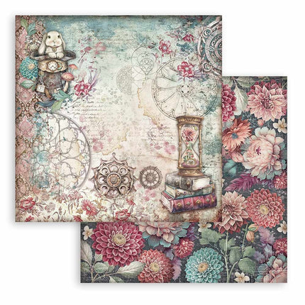 Beidseitig bedrucktes Scrapbook-Papier - Meister der Magie Sanduhr