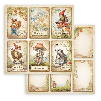 Doppelseitiges Scrapbook-Papier - Hidden Grove 6 Karten