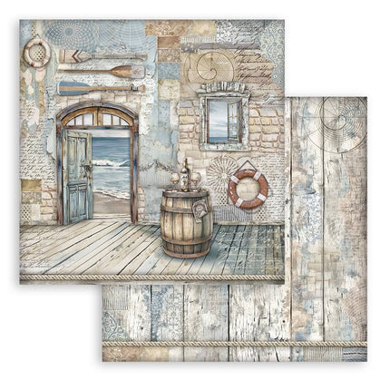 Beidseitig bedrucktes Scrapbook-Papier - Silent Sea barrel