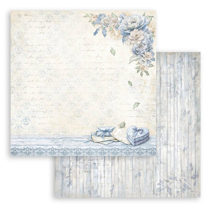 Beidseitig bedrucktes Scrapbook-Papier - Zeitlos Herzbox