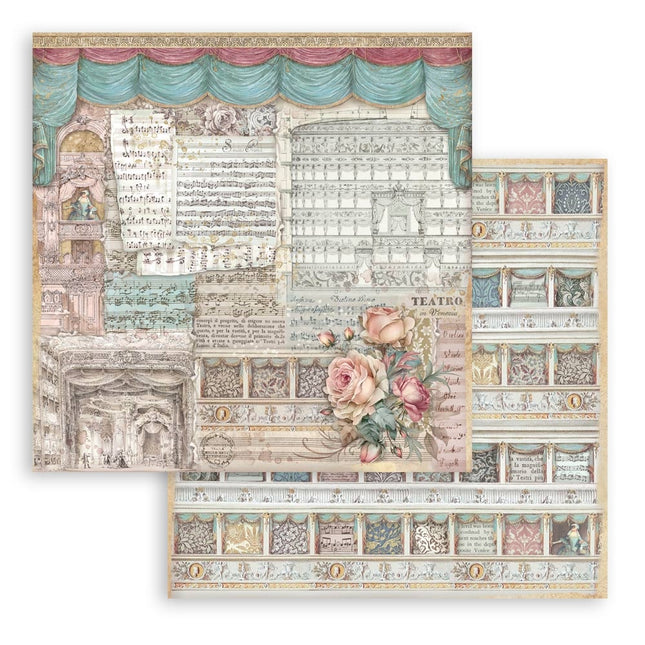 Beidseitiges Scrapbook-Papier - Venice City of Art Theater
