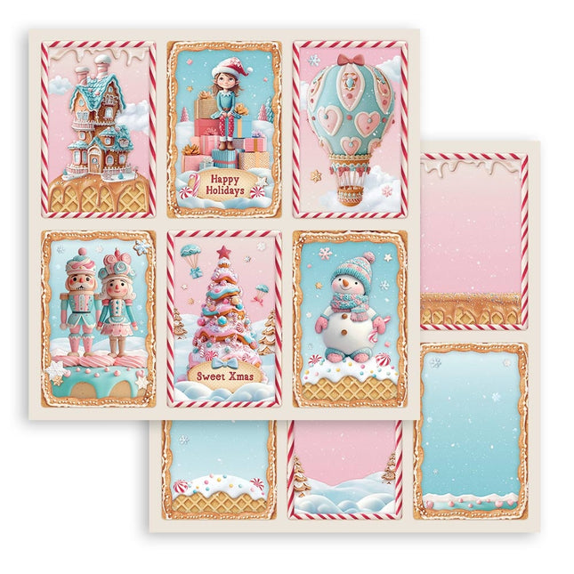 Beidseitiges Scrapbook-Papier - Candy Christmas 6 Karten
