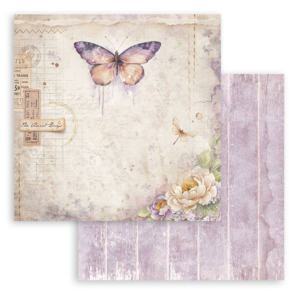 Beidseitig bedrucktes Scrapbook-Papier - Quiet Days Schmetterling