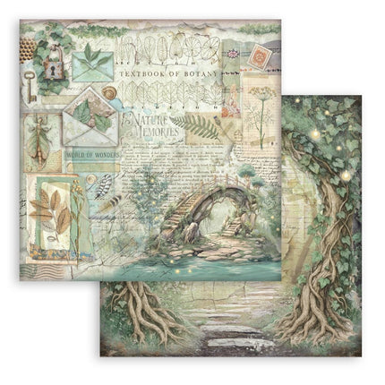 Beidseitiges Scrapbook-Papier - Herbarium Silvae Brücke