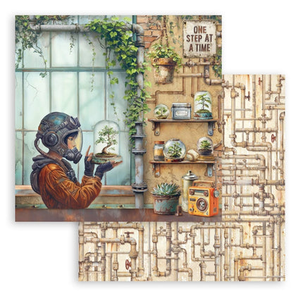 Scrapbooking doppelseitiges Blatt - A new Beginning Terrarium