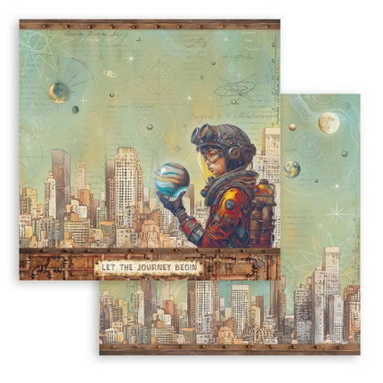 Scrapbooking doppelseitiges Blatt - A new Beginning Skyline