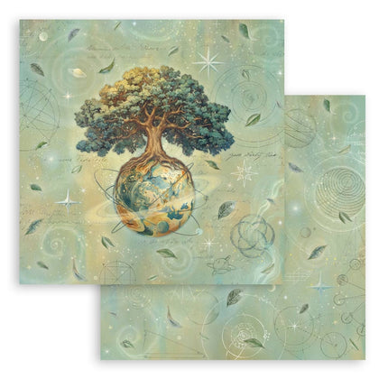 Scrapbooking doppelseitiges Blatt - A new Beginning Der Weltenbaum