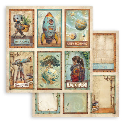Scrapbooking doppelseitiges Blatt - A new Beginning 6 Karten