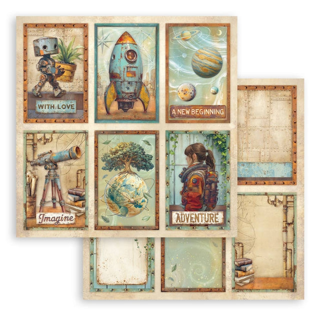 Scrapbooking doppelseitiges Blatt - A new Beginning 6 Karten